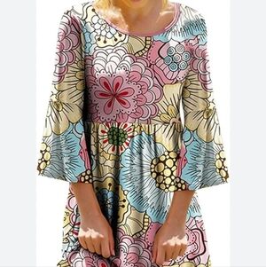 Azuria Floral Multicolor Women's Dress Size L